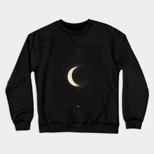 Geometric Illustration of Space Crewneck Sweatshirt
